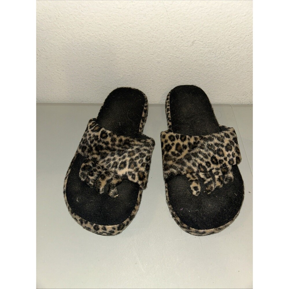 Beech Sandal Collection Animal Leopard Print Thong Large Slippers